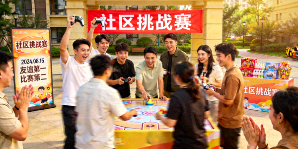 社区挑战赛活动现场，展示玩家参与竞赛的激烈场面