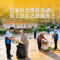 企业社会责任活动 - 员工参与社区志愿服务