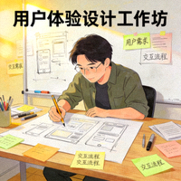 用户体验设计工作坊 - 设计师正在绘制界面草图